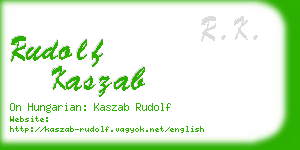 rudolf kaszab business card